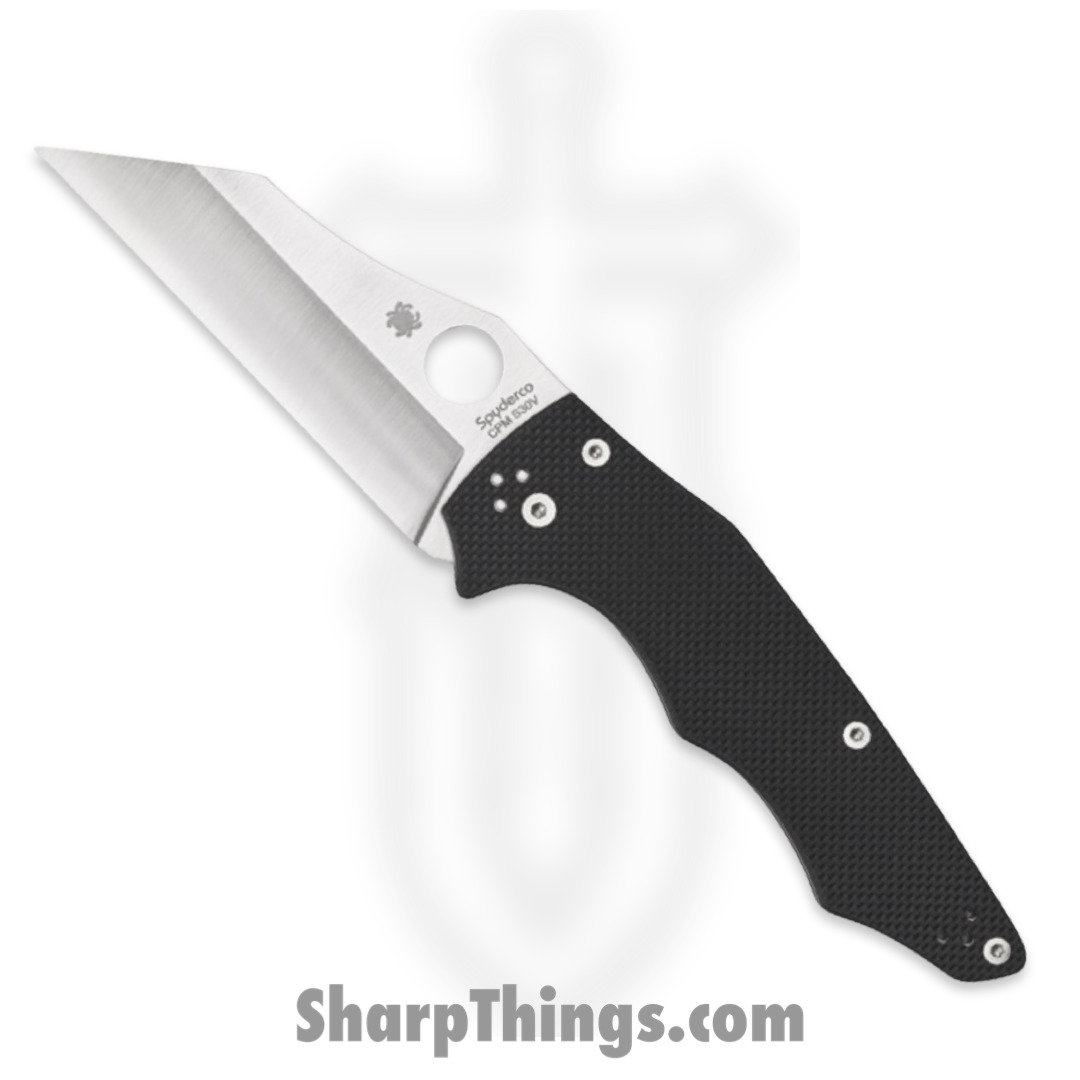 Spyderco - SC253GP - YoJumbo Compression Lock - Folding Knife - CPM S30V Satin Wharncliffe - G 10 - Black