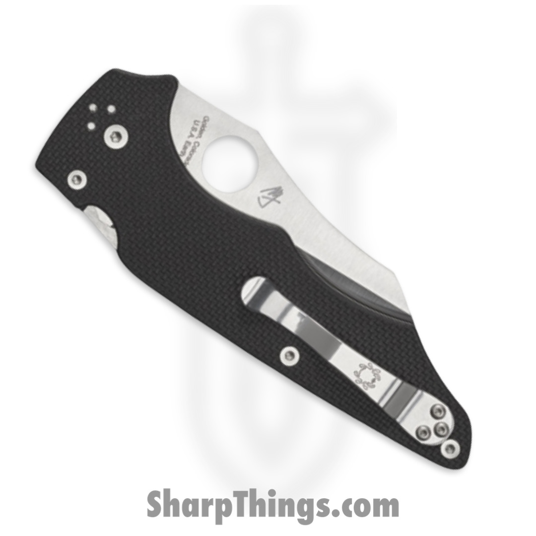 Spyderco - SC253GP - YoJumbo Compression Lock - Folding Knife - CPM S30V Satin Wharncliffe - G 10 - Black - Image 4