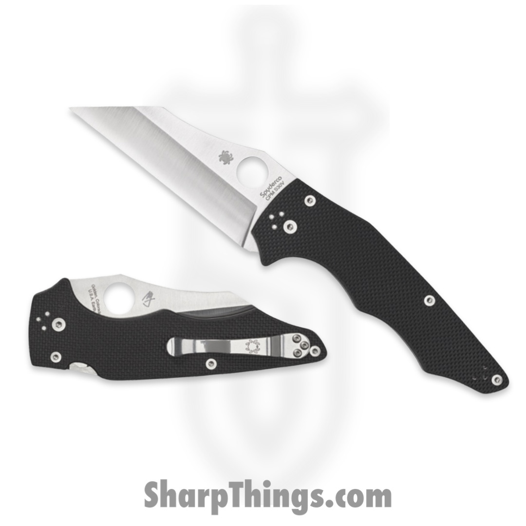 Spyderco - SC253GP - YoJumbo Compression Lock - Folding Knife - CPM S30V Satin Wharncliffe - G 10 - Black - Image 3