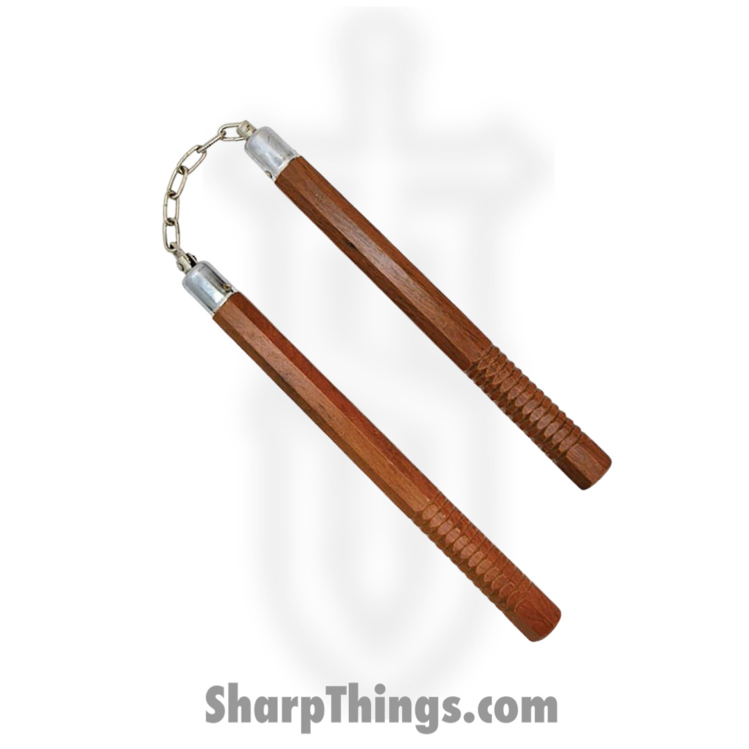 VOC - 1003-C - 14" Nunchucks - Wood - Brown