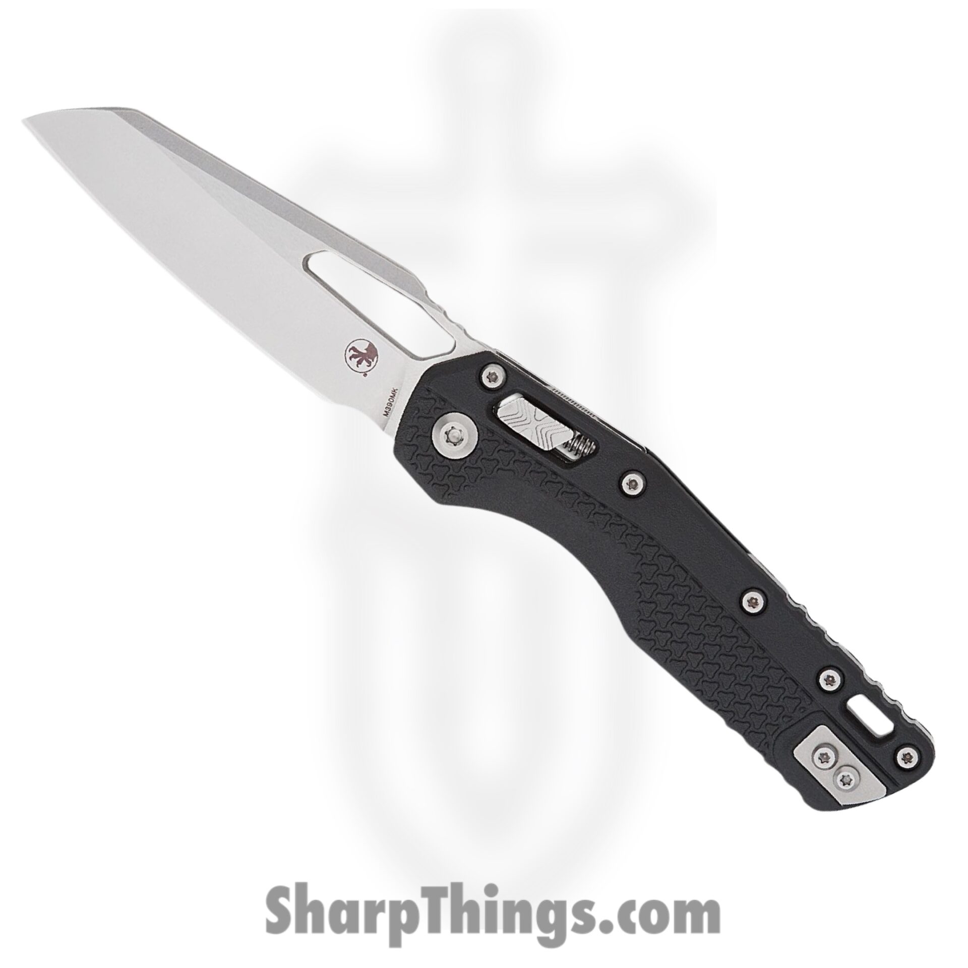 Microtech - 210T-10PMBK - MSI S/E - Folding Knife - M390MK Stonewash Sheepsfoot - Tri-Grip Injection Molded - Black