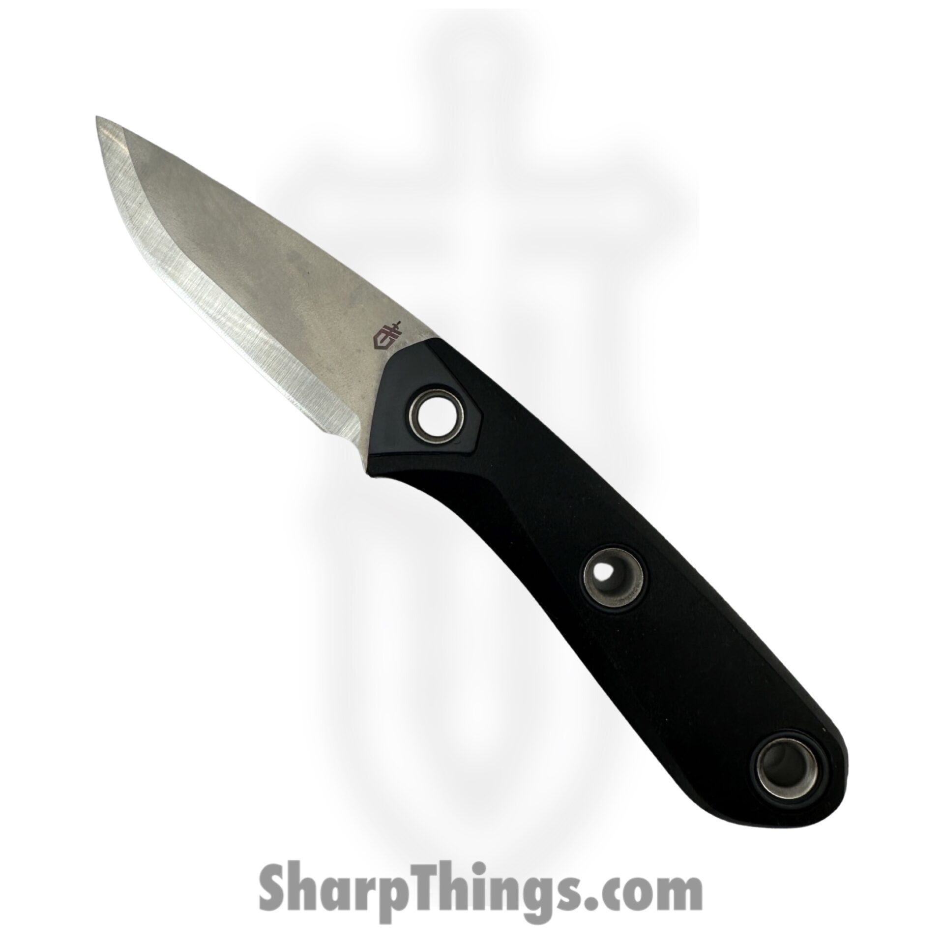 Gerber - 30-001659 - Principle - Fixed Blade Knife - 420 HC Stonewash Drop Point - Rubber overmold - Black
