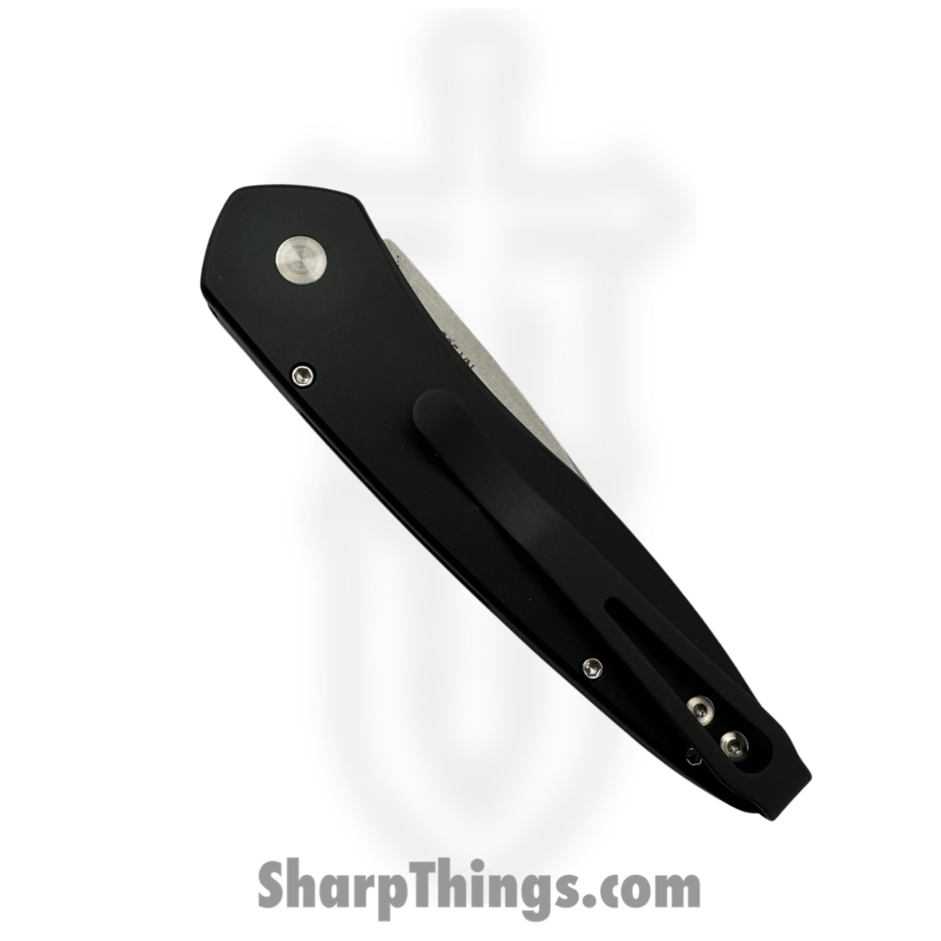 ProTech - 3436 - Newport - Automatic Knife - S35VN Stonewash Spear Point - 6061-T6 Aluminum 3D Wave Pattern - Black - Image 4