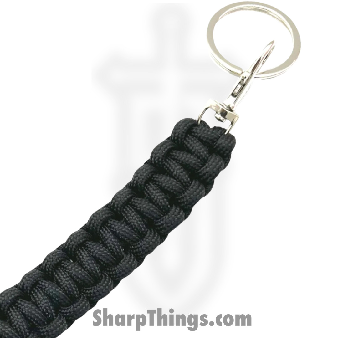 GS Knife Co. - 6552-BK - Mega Monkey Fist - 9.2oz Solid Steel Ball - Paracord - Black - Image 3