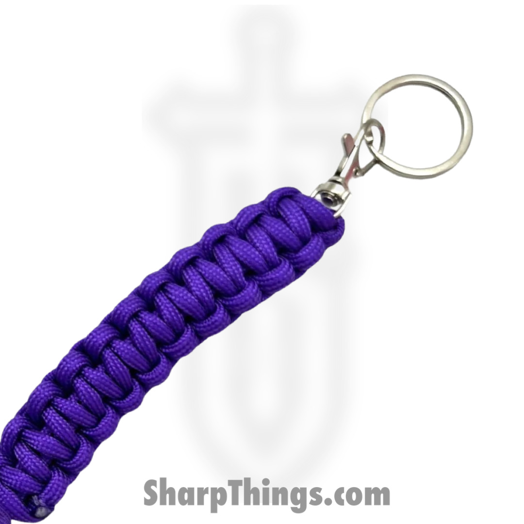 GS Knife Co. - 6552-PU - Mega Monkey Fist - 9.2oz Solid Steel Ball - Paracord - Purple - Image 4