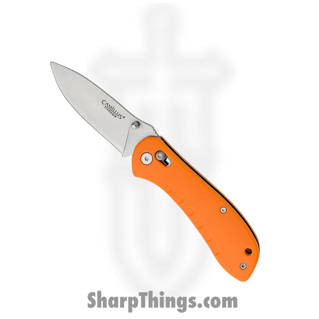 Camillus - CM19620 - Rovax - Folding Knife - 420 Stainless Satin Drop Point - GFN - Orange