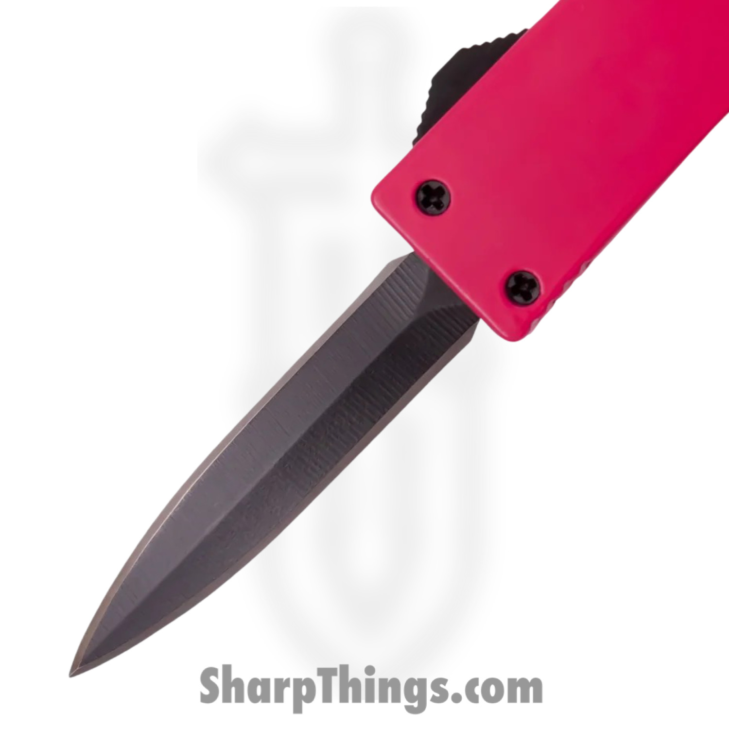 VOC - DT5S-DB-PK - 5 inch Firecracker A1 - OTF Auto - 440 Stainless Steel Black Dagger - Steel - Hot Pink - Image 3