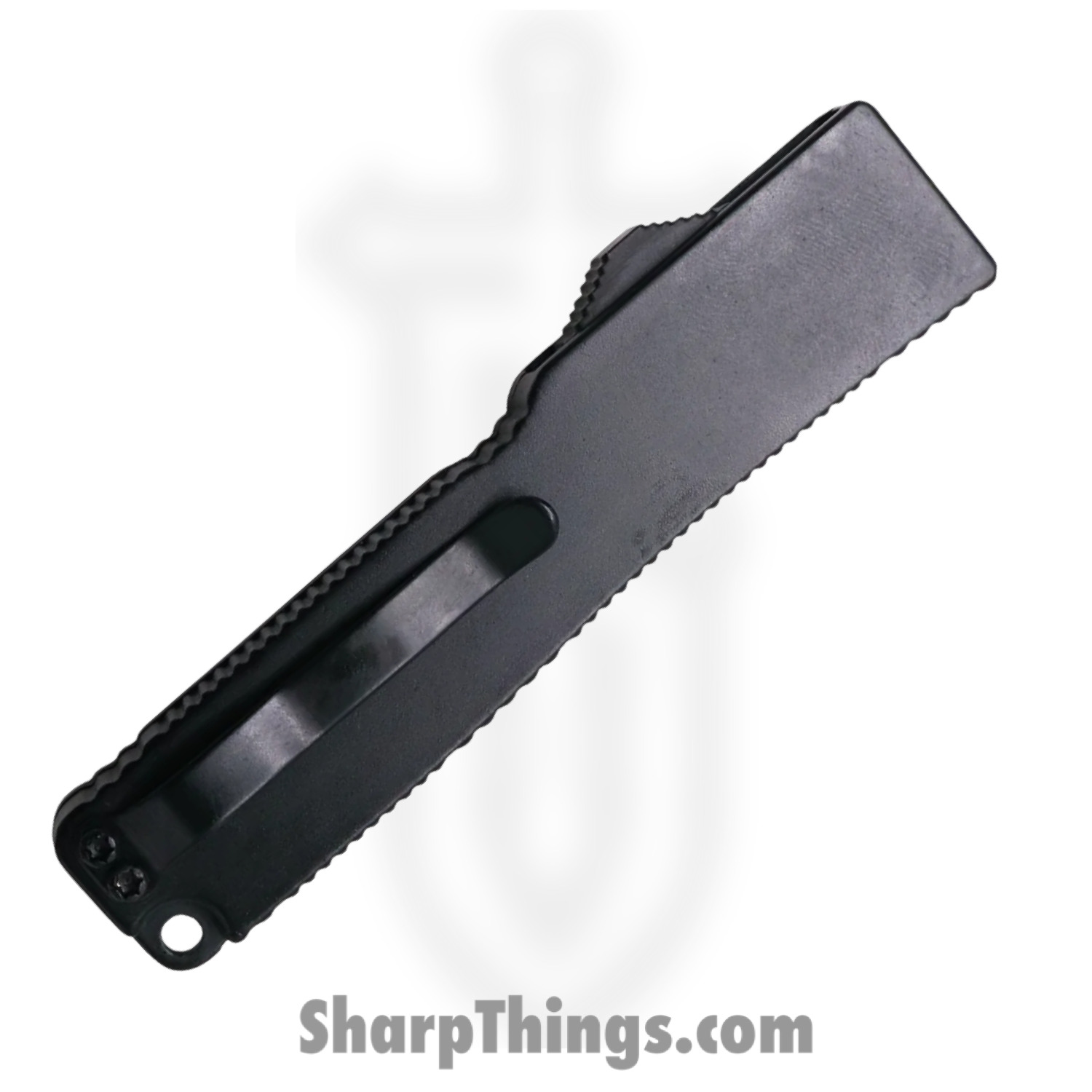 VOC - DT5S-DBS-BK - 5 inch Half Serrated Firecracker A1 - OTF Auto - 440 Stainless Steel Black Dagger - Steel - Black - Image 2