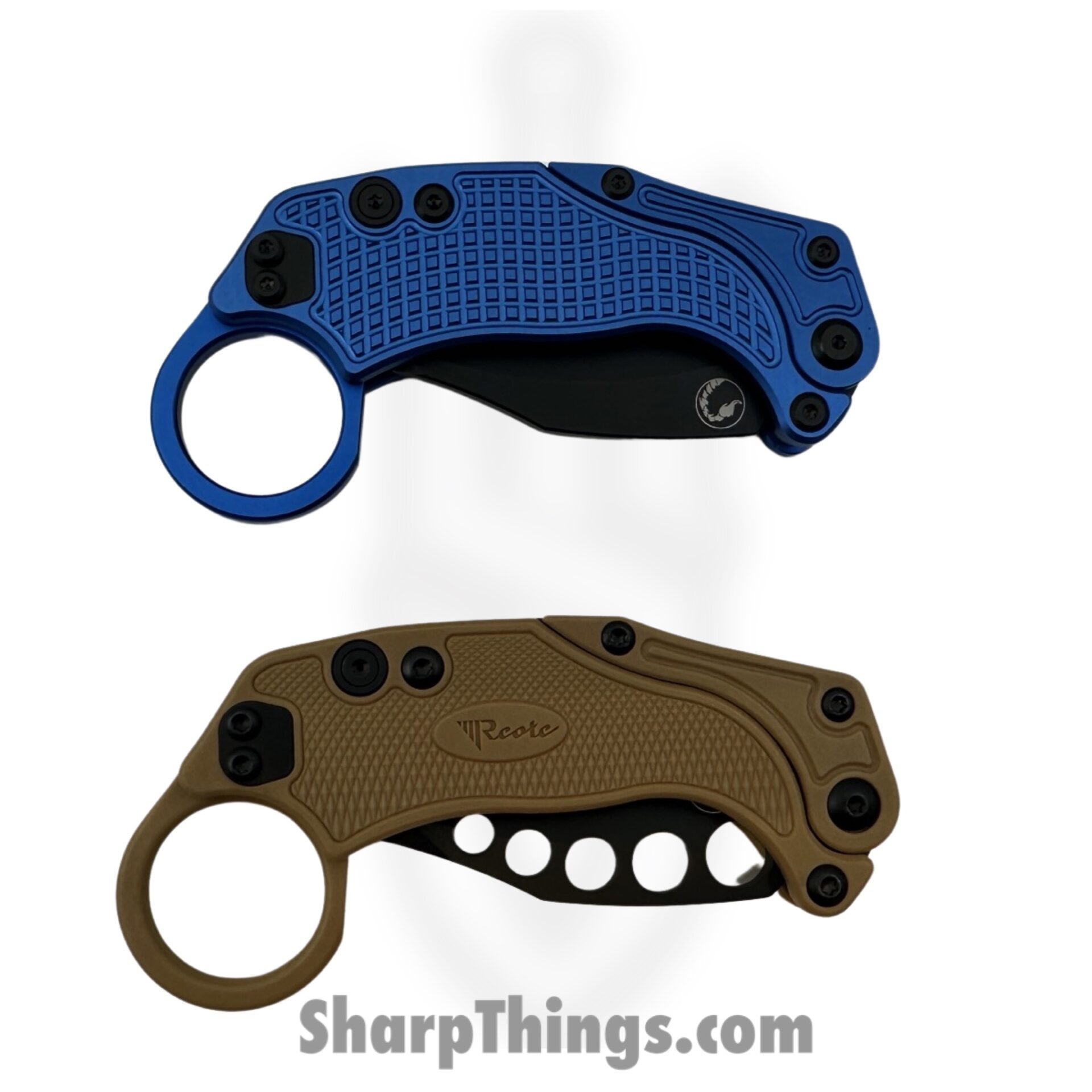 Reate Knives - EXOKPVBL - EXO-K - Gravity Karambit 2pc Set - Folding Knife - PVD N690 - Blue - Image 5