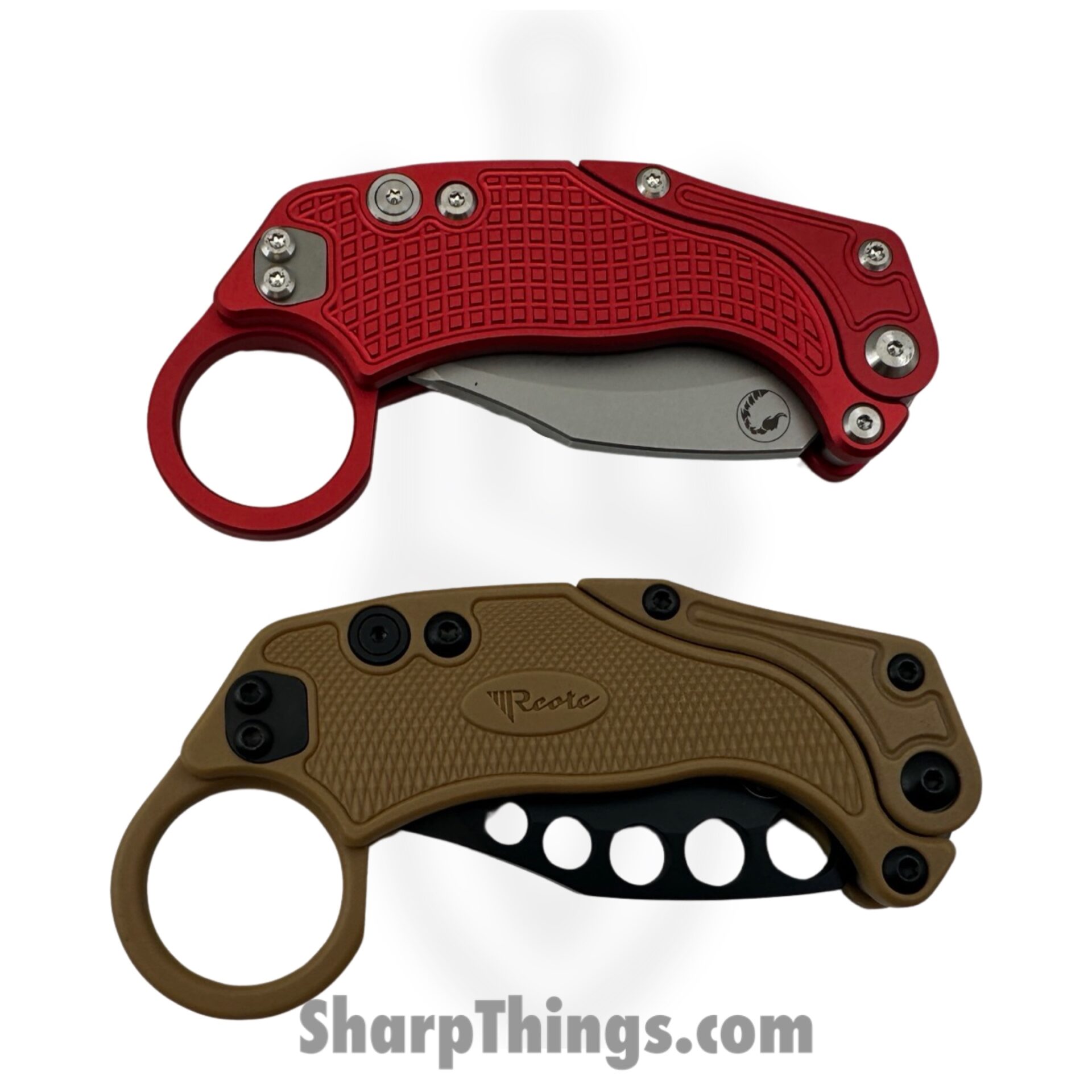 Reate Knives - EXOKSWRD - EXO-K - Gravity Karambit 2pc Set - Folding Knife - Stonewash N690 - Red - Image 2