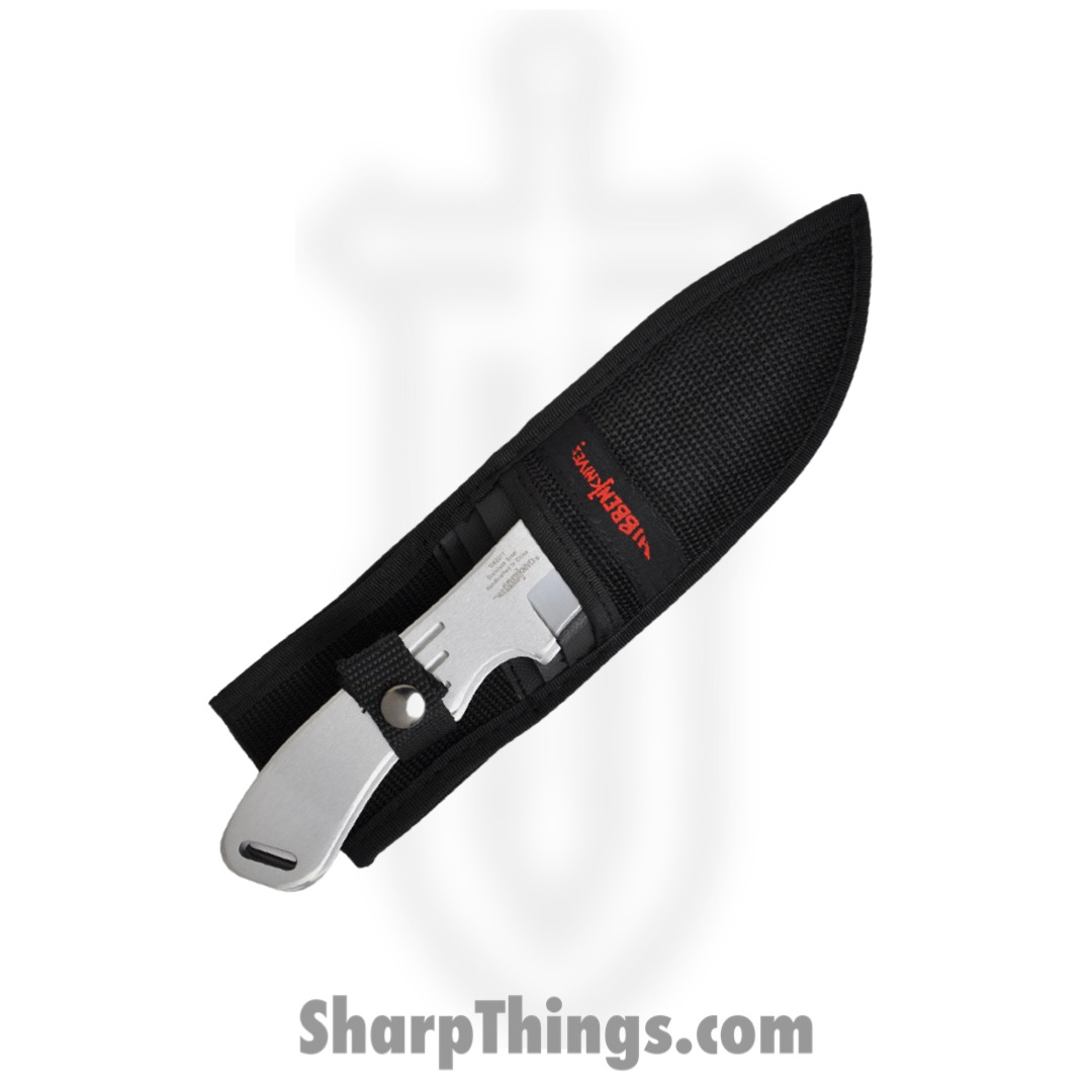 Gil Hibben - GH2011 - Large Thrower Triple Set - Fixed Blade Knife - 420 Stainless Satin Drop Point - Stainless - Silver - Image 2