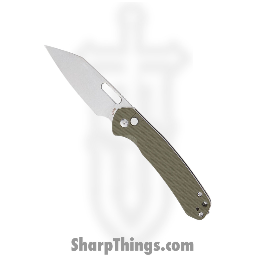 CJRB - J1925AGN - Pyrite - Folding Knife - AR-RPM9 Stonewash Wharncliffe - G10 - Green