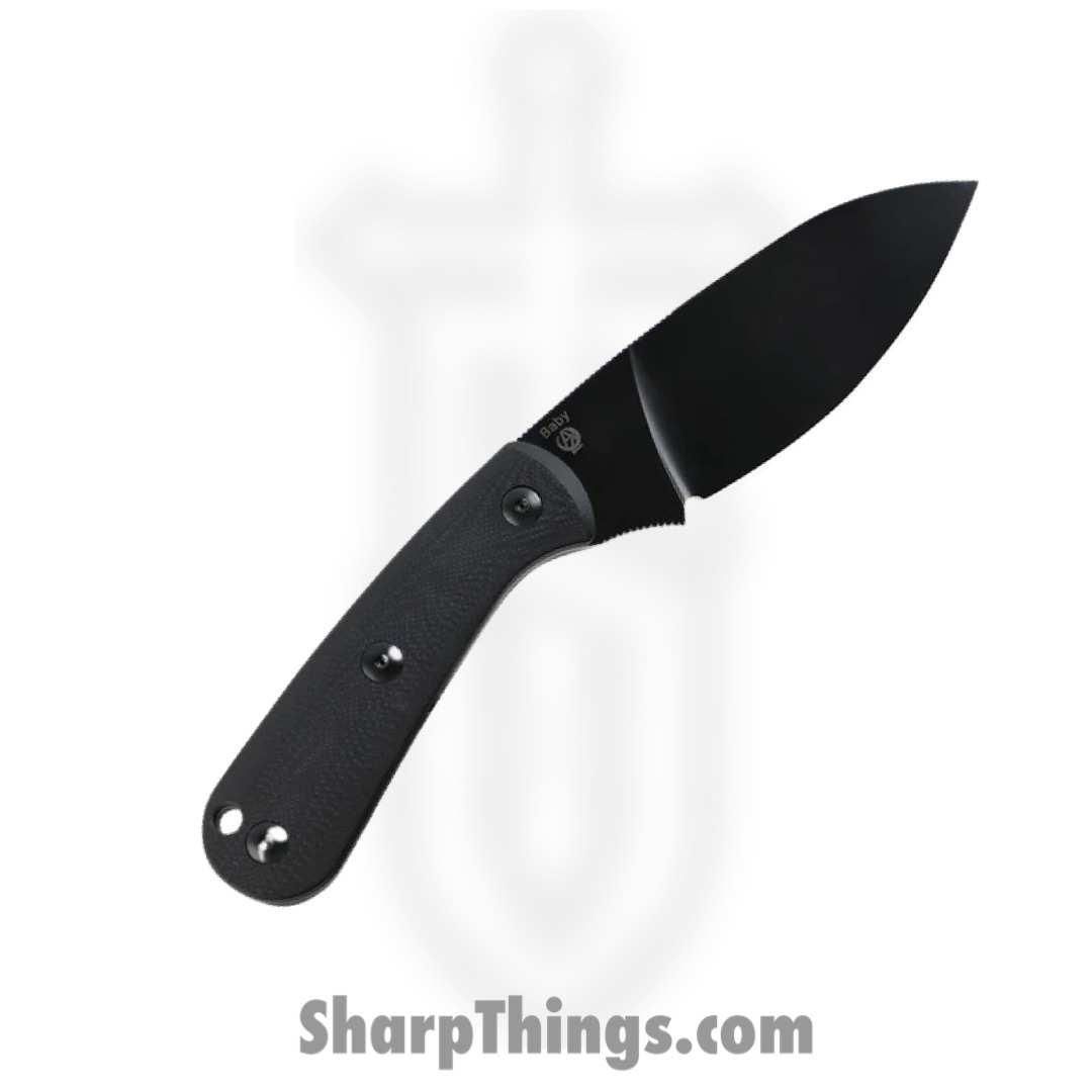 Kizer Cutlery - KI1044C1 - Baby - Fixed Blade Knife - 154CM Coated Leaf Shape - G10 - Black - Image 2