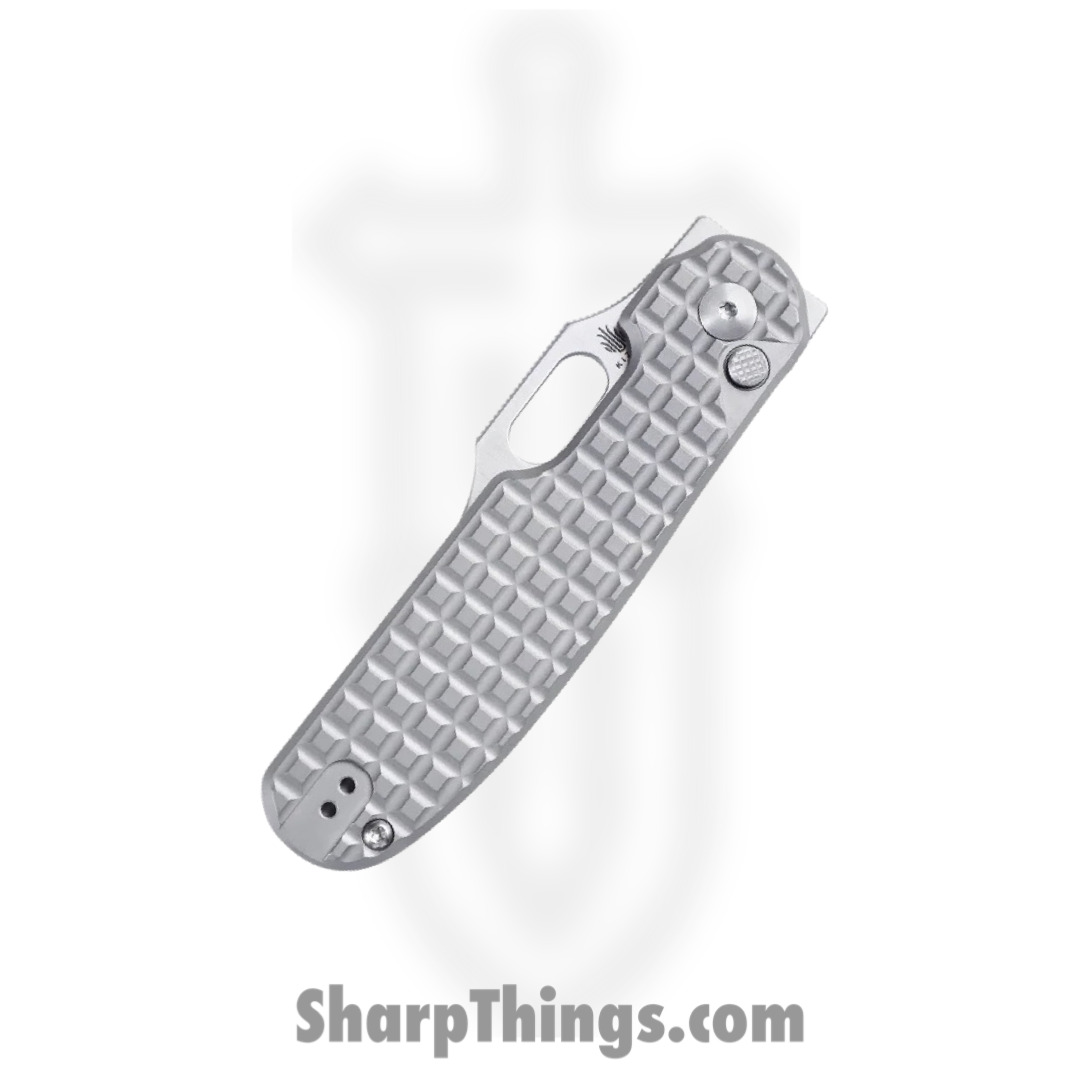 Kizer Cutlery - KI4562A4 - Cormorant - Folding Knife - CPM-20CV Satin Clip Point - Titanium - Gray - Image 3