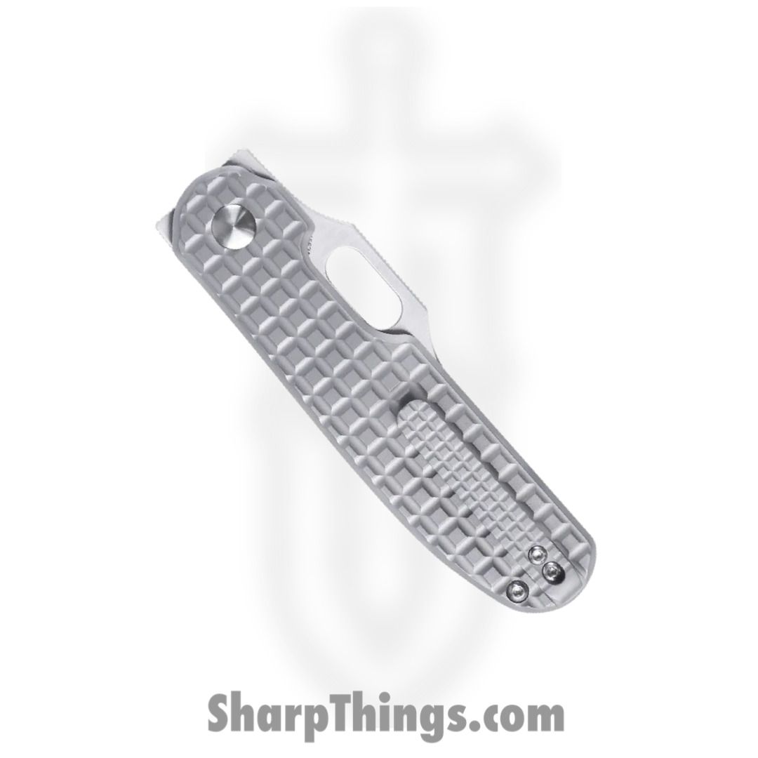 Kizer Cutlery - KI4562A4 - Cormorant - Folding Knife - CPM-20CV Satin Clip Point - Titanium - Gray - Image 4