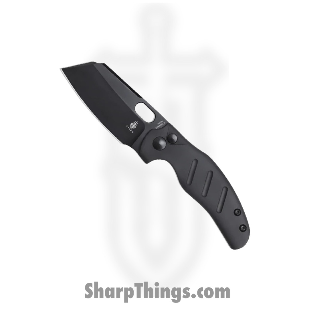 Kizer Cutlery - KIV3488BC2 - Mini Sheepdog - Folding Knife - 154CM Black Sheepsfoot - Aluminum - Black
