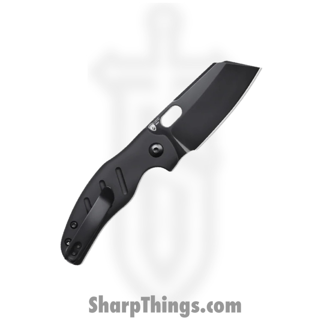 Kizer Cutlery - KIV3488BC2 - Mini Sheepdog - Folding Knife - 154CM Black Sheepsfoot - Aluminum - Black - Image 2