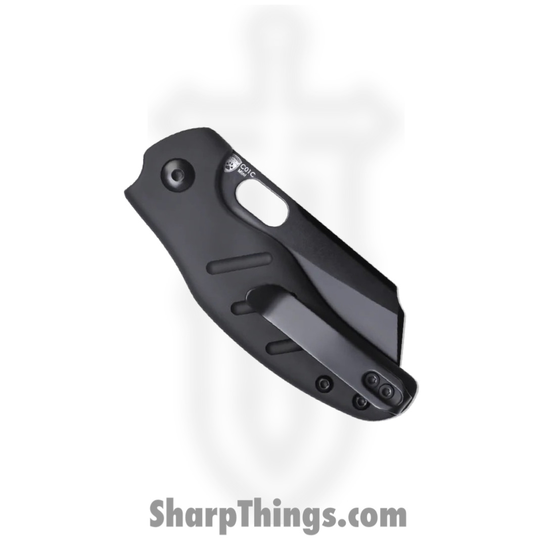 Kizer Cutlery - KIV3488BC2 - Mini Sheepdog - Folding Knife - 154CM Black Sheepsfoot - Aluminum - Black - Image 4