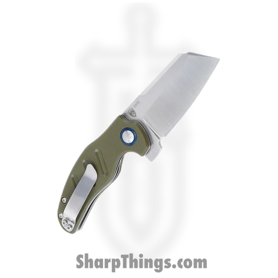Kizer Cutlery - KIV3488C2 - Sheepdog - Folding Knife - 154CM Satin Sheepsfoot - G10 - Green - Image 2