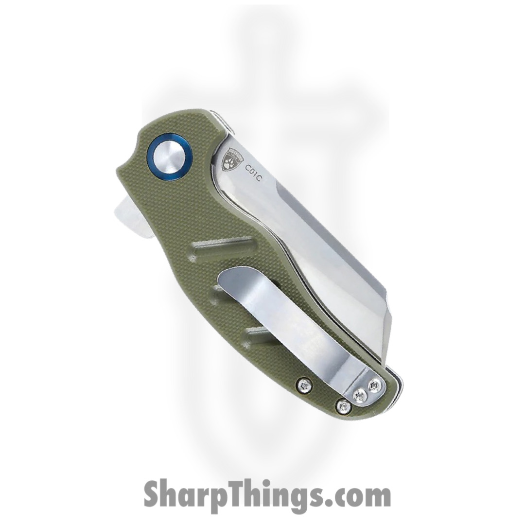 Kizer Cutlery - KIV3488C2 - Sheepdog - Folding Knife - 154CM Satin Sheepsfoot - G10 - Green - Image 4