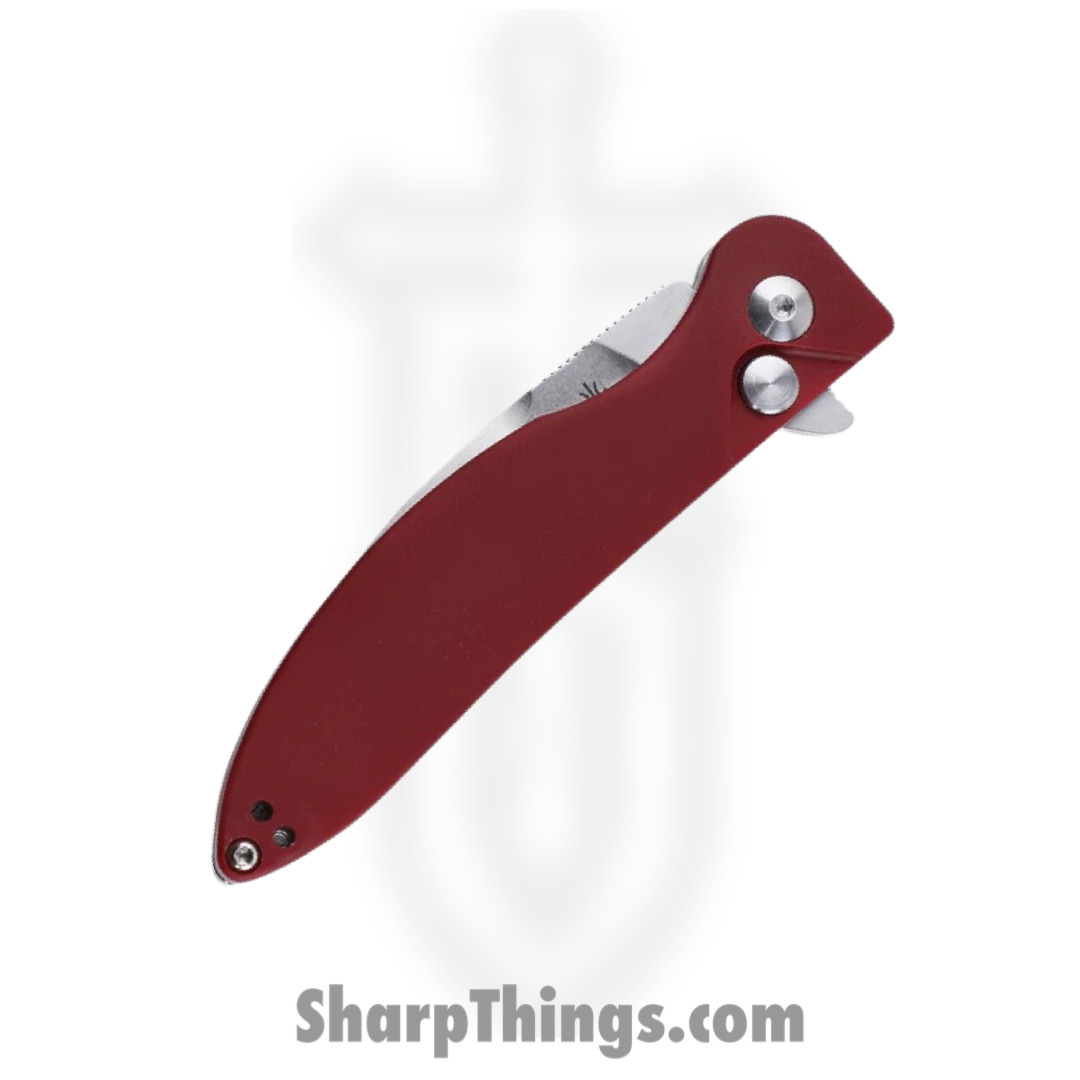 Kizer Cutlery - KIV3566N4 - Sway Back - Folding Knife - N690 Stonewash Wharncliffe - Micarta - Red - Image 3