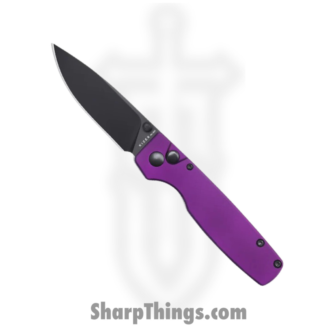 Kizer Cutlery - KIV3605C4 - Original - Folding Knife - 154CM Black Drop Point - Aluminum - Purple