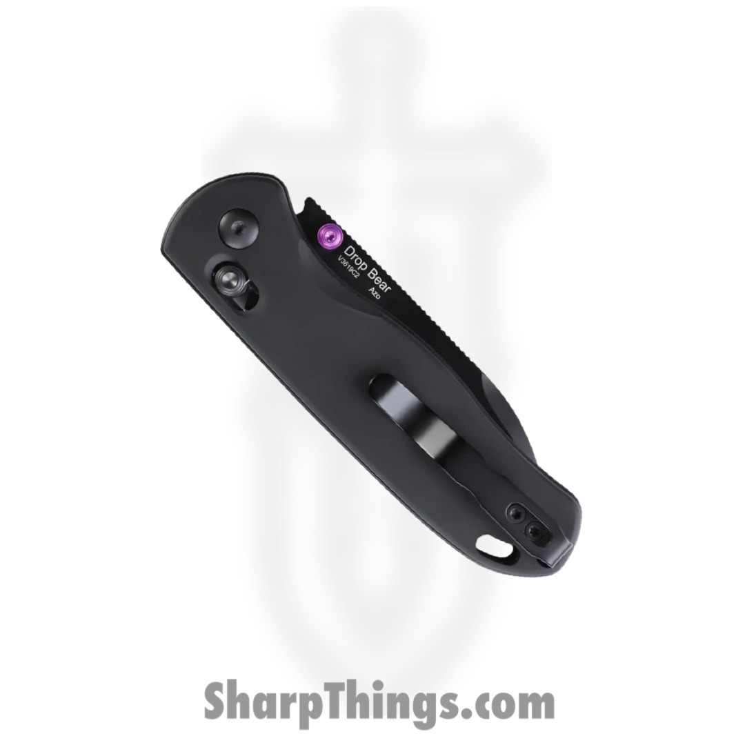 Kizer Cutlery - KIV3619C2 - Drop Bear - Folding Knife - 154CM Black Drop Point - Aluminum - Black - Image 4