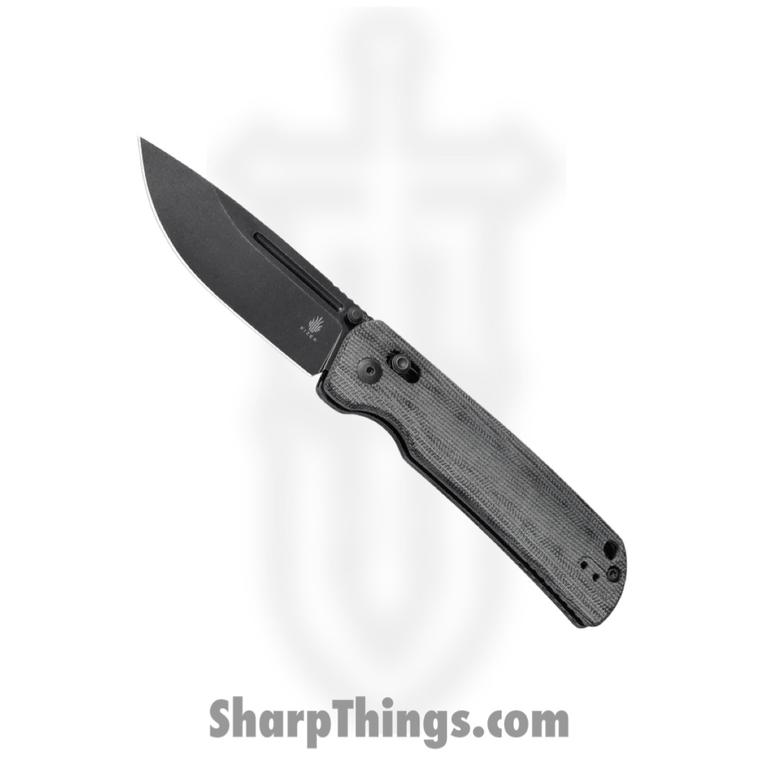 Kizer Cutlery - KIV4481C3 - Escort - Folding Knife - 154CM Stonewash Coated Drop Point - Micarta - Black