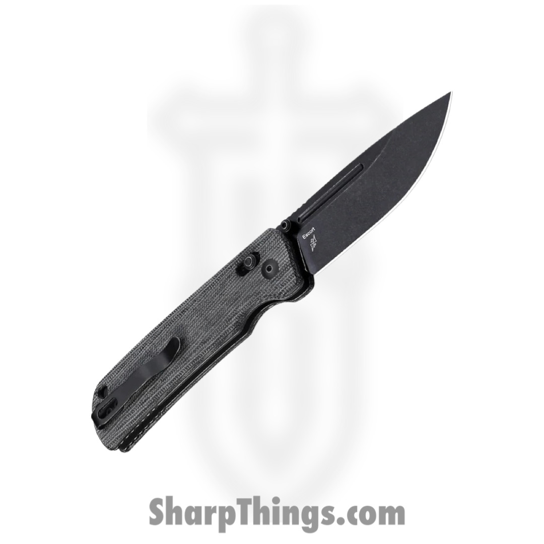 Kizer Cutlery - KIV4481C3 - Escort - Folding Knife - 154CM Stonewash Coated Drop Point - Micarta - Black - Image 2