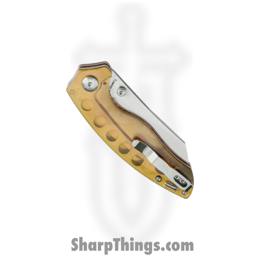 Kizer Cutlery - KIV4593C5 - Towser K - Folding Knife - 154CM Satin Cleaver - PEI - Yellow - Image 4