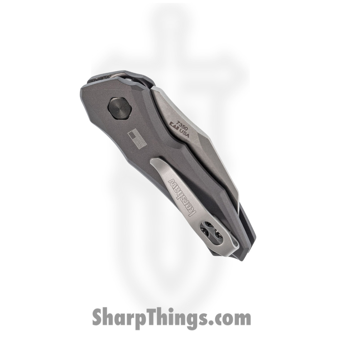 Kershaw - 7350 - Launch 10 - Automatic Knife - CPM-154 Stonewash Hawkbill - 6061-T6 Aluminum - Gray - Image 3