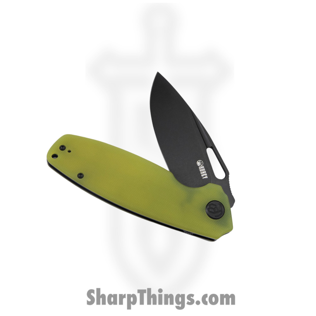 Kubey - KUB322G - Tityus - Folding Knife - D2 Stonewash Coated Drop Point - G10 - Yellow - Image 2