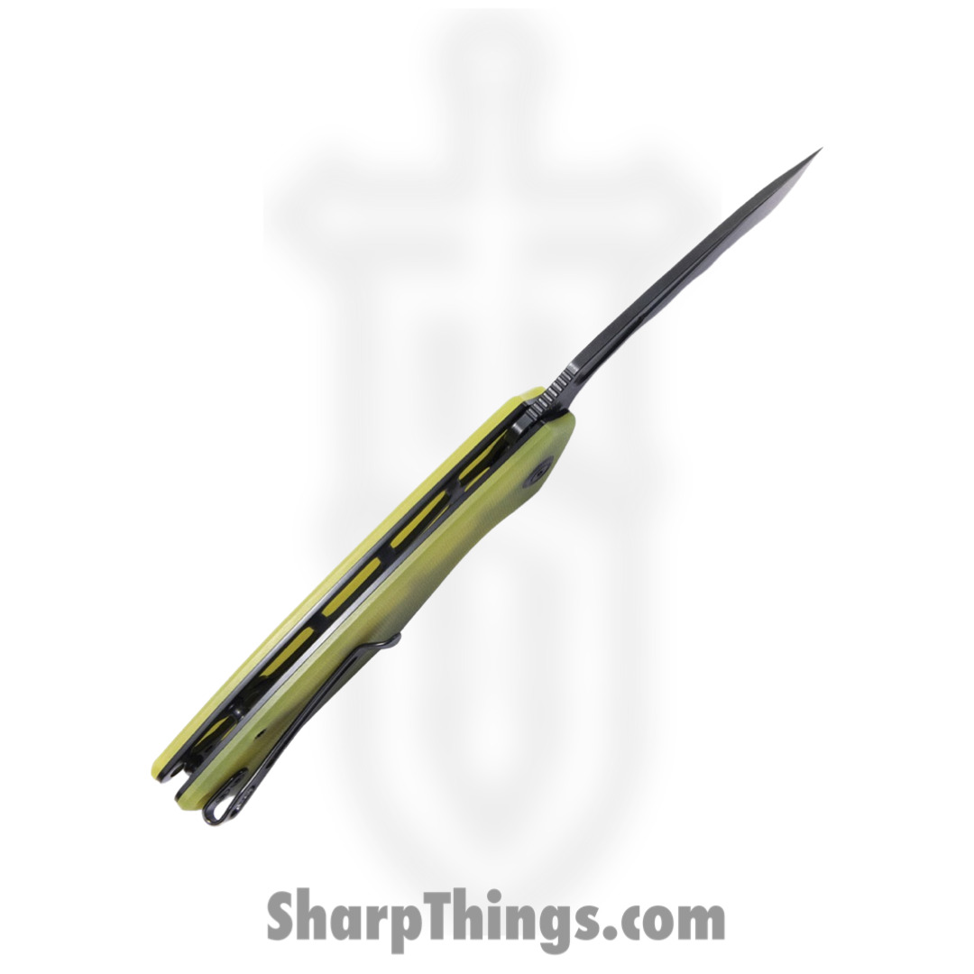 Kubey - KUB322G - Tityus - Folding Knife - D2 Stonewash Coated Drop Point - G10 - Yellow - Image 4