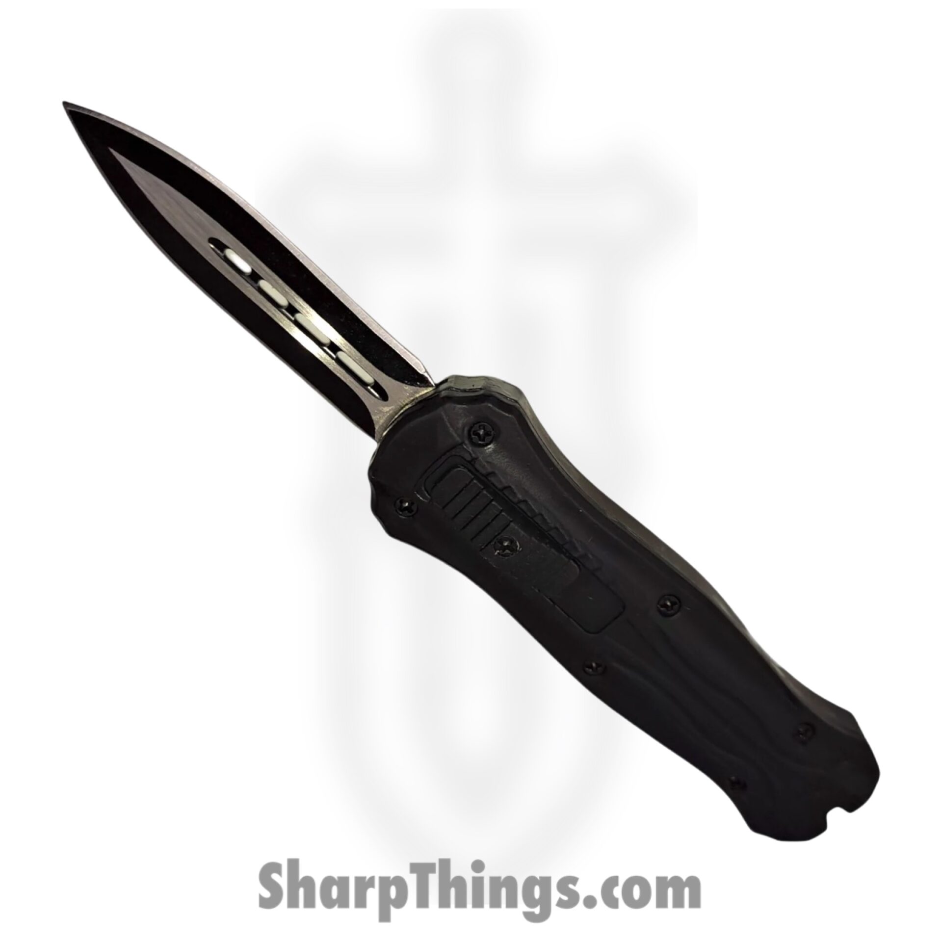 VOC - M-5-BK - Mini Joker - OTF Auto - Stainless Coated Dagger - Steel - Black