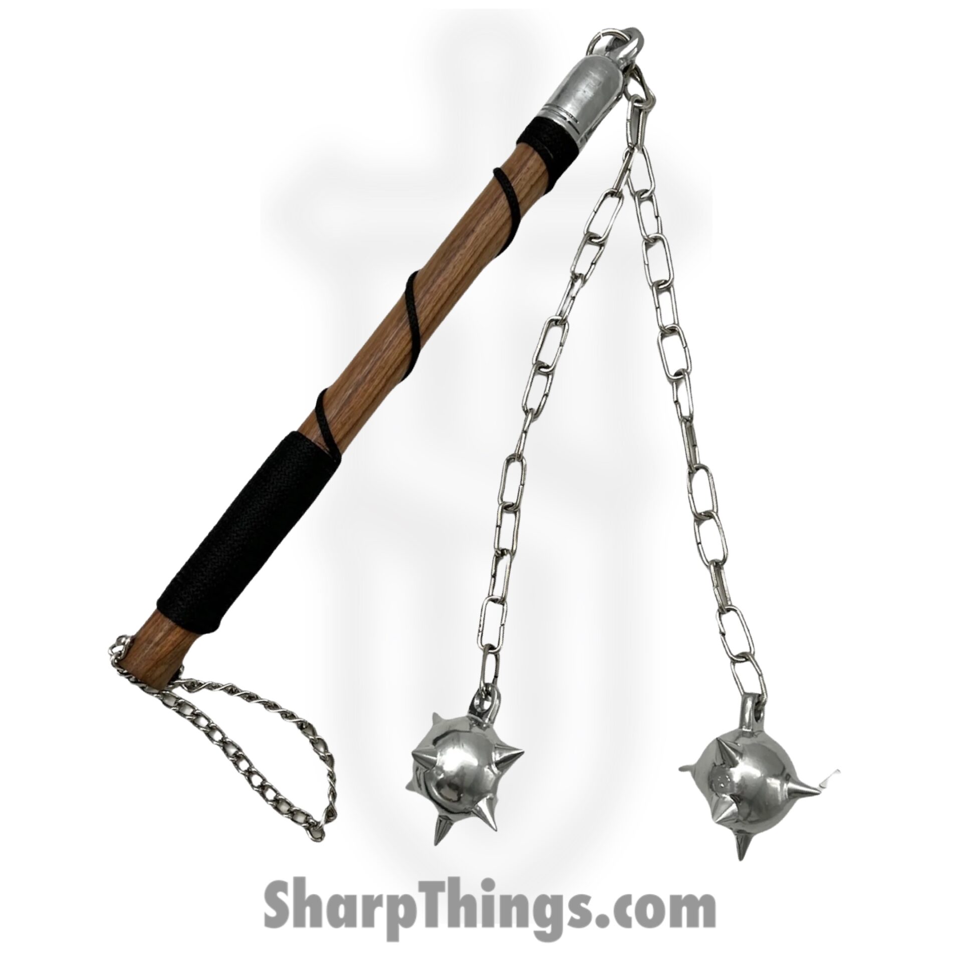 Sir Harry - MB-03 - 2 Ball Medieval Mace - Wrapped - Silver