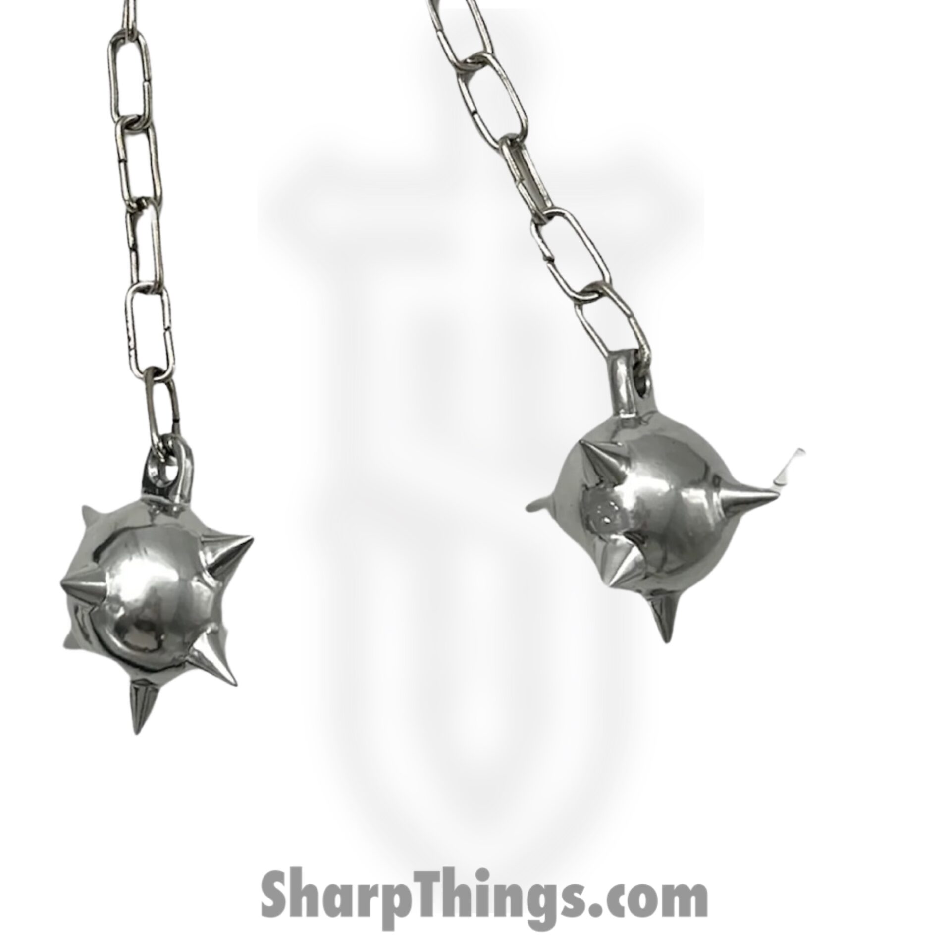 Sir Harry - MB-03 - 2 Ball Medieval Mace - Wrapped - Silver - Image 2