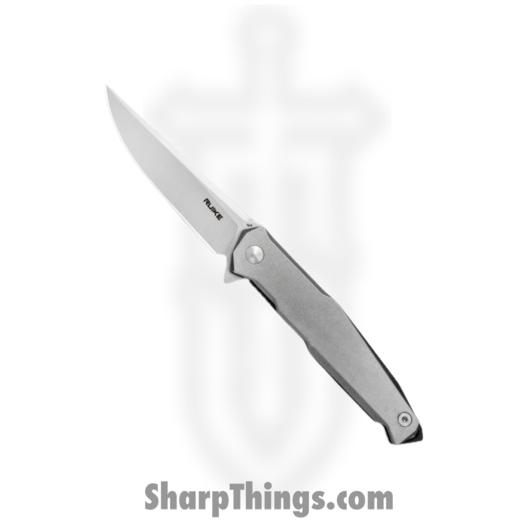 Ruike - RKEP108SF - P108 - Folding Knife - 14C28N Sandvik Satin Spear Point - Stainless Steel - Gray