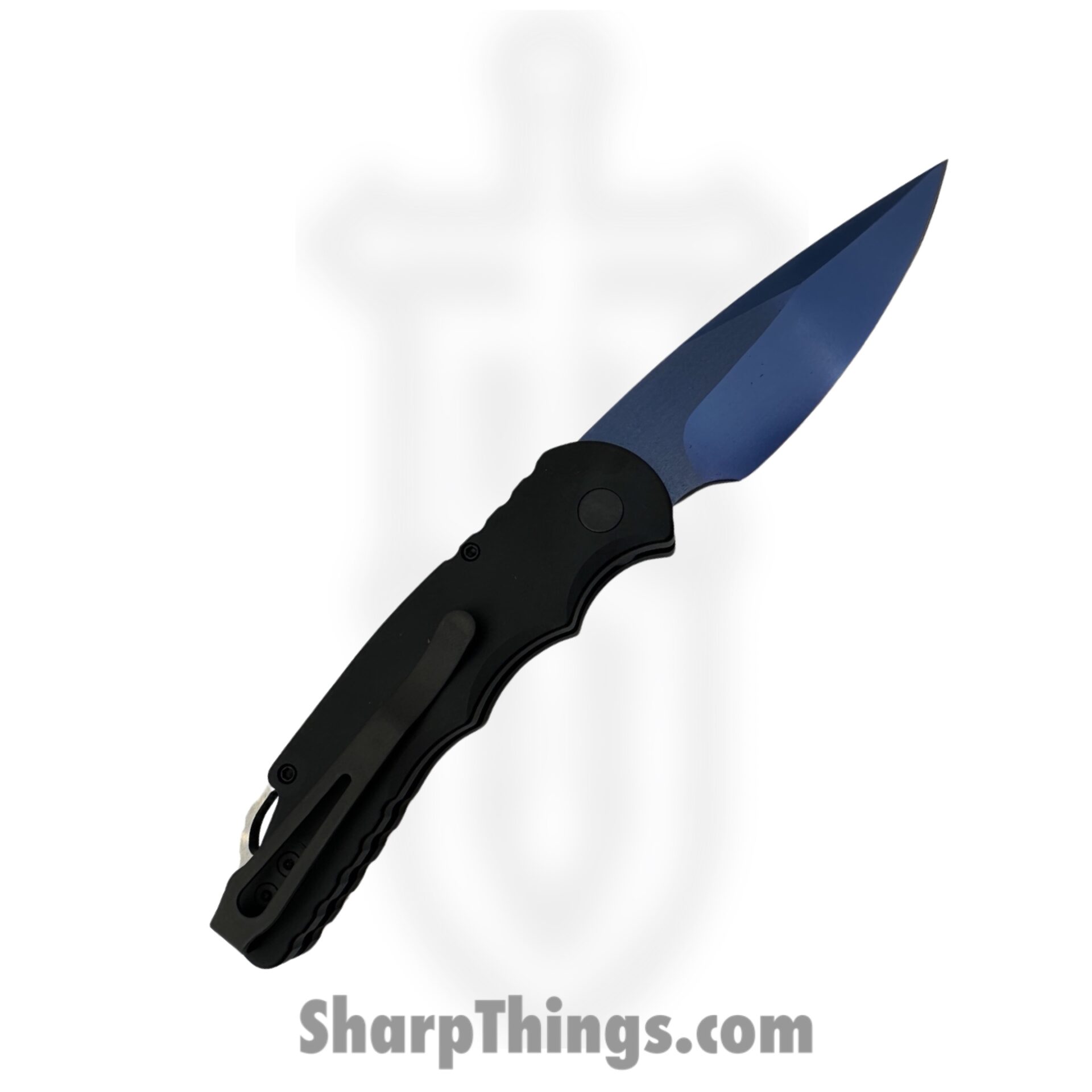 ProTech - T503-SB - Tactical Response 5 - Automatic Knife - 154CM Sapphire Blue Drop Point - 6061-T6 Aluminum - Black - Image 2