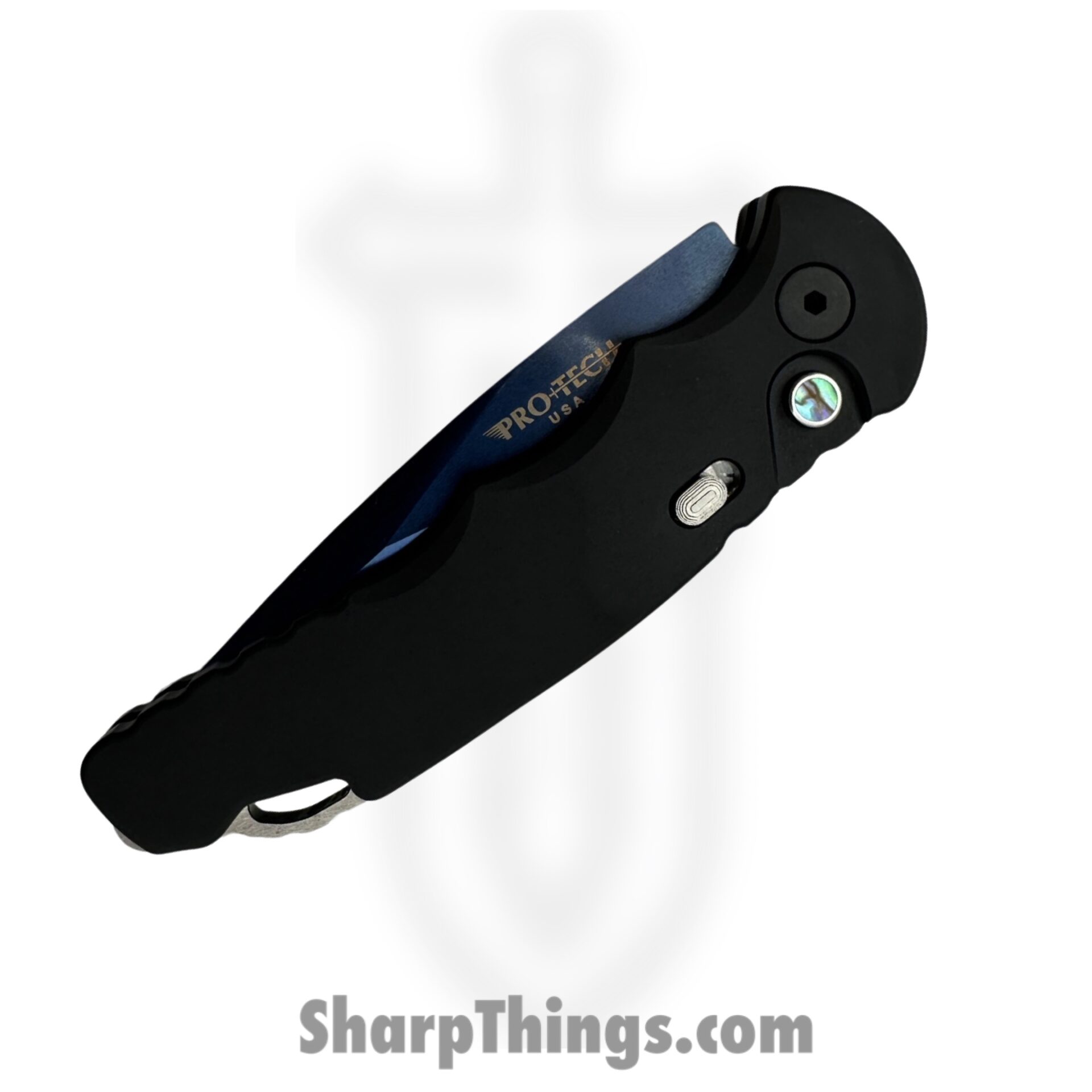 ProTech - T503-SB - Tactical Response 5 - Automatic Knife - 154CM Sapphire Blue Drop Point - 6061-T6 Aluminum - Black - Image 5