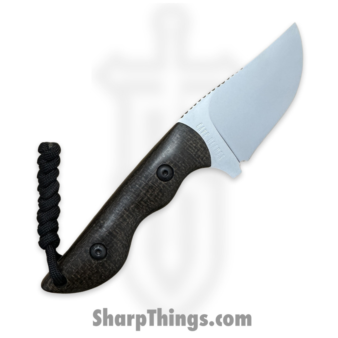 Cave Blades - CBSamBW1029a - Samaritan BW - Fixed Blade Knife - CPM154 Bead Blast Bowie - Burlap Micarta - Brown - Image 2