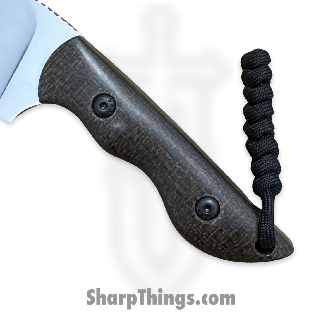 Cave Blades - CBSamBW1029a - Samaritan BW - Fixed Blade Knife - CPM154 Bead Blast Bowie - Burlap Micarta - Brown - Image 4
