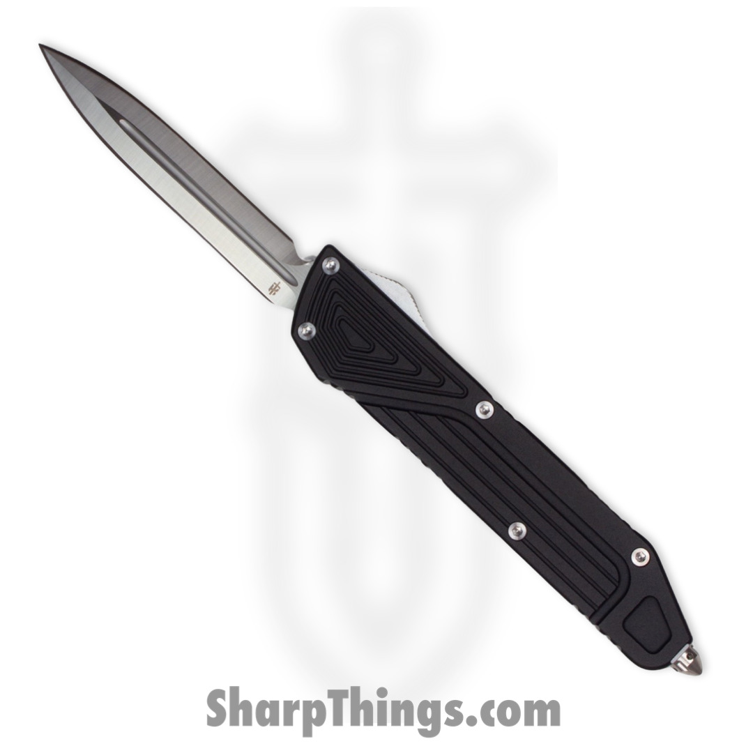 TakCom - Chimera_BK_DE_SA - Chimera - OTF Auto - 154CM Satin Spear Point - 6061-T6 Aluminum - Black