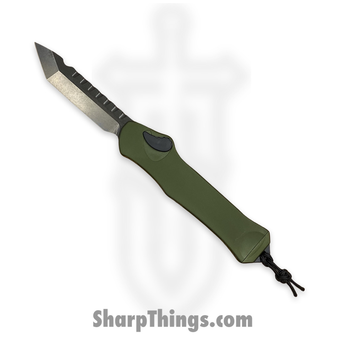 Heretic Knives - H006-6A-GRN - Hydra - OTF Auto - Magnacut DLC Tanto - Aluminum - Green