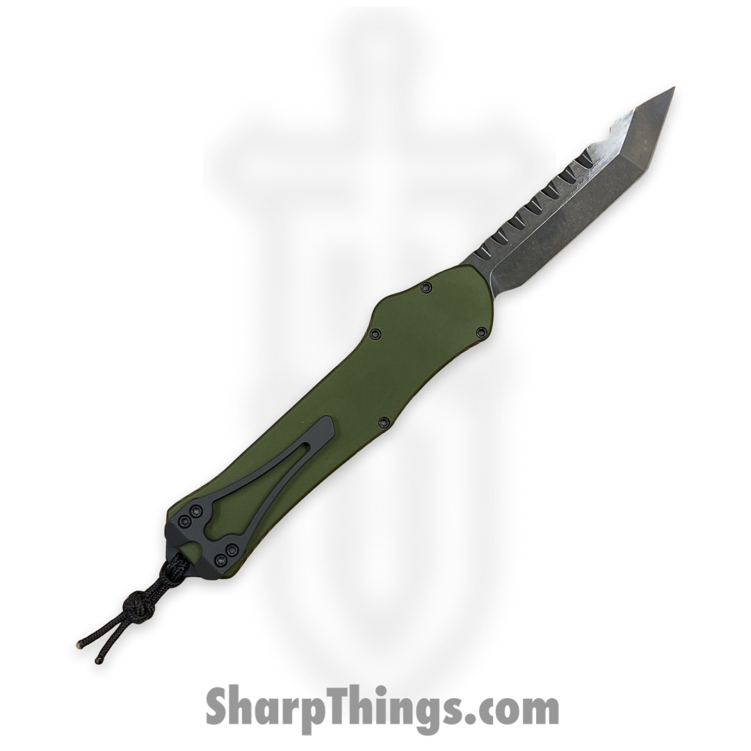 Heretic Knives - H006-6A-GRN - Hydra - OTF Auto - Magnacut DLC Tanto - Aluminum - Green - Image 2