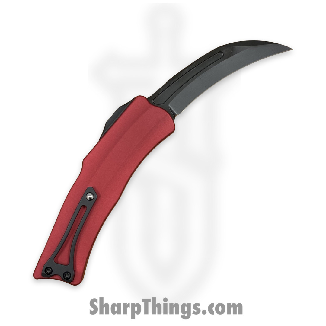 Heretic Knives - H060-6A-RED - ROC - OTF Auto - Magnacut DLC Hawkbill - Aluminum - Red - Image 2