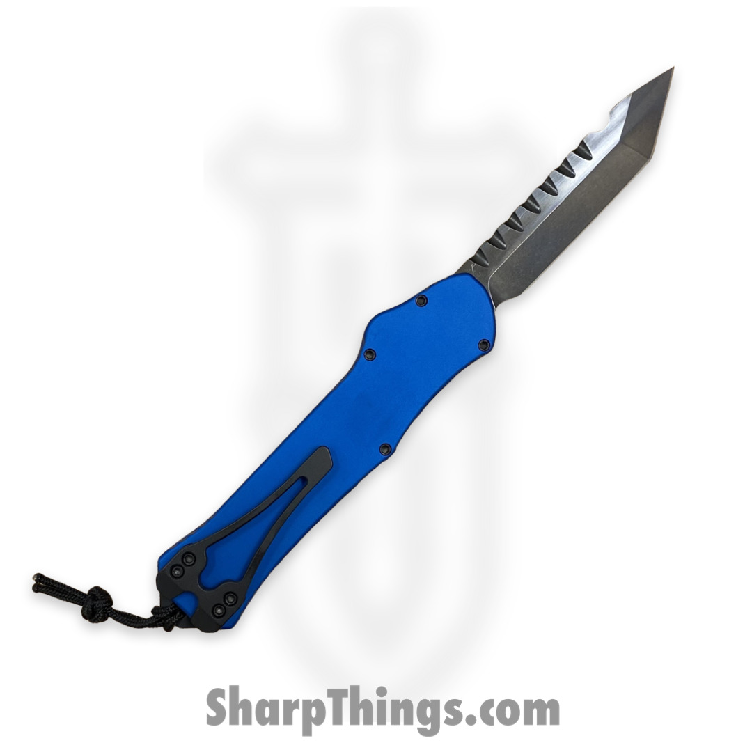 Heretic Knives - H006-6A-BLU - Hydra - OTF Auto - Magnacut DLC Tanto - Aluminum - Blue - Image 2
