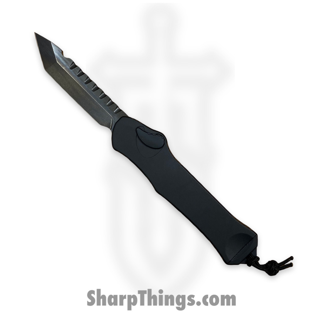 Heretic Knives - H006-6A-T - Hydra - OTF Auto - Magnacut DLC Tanto - Aluminum - Black