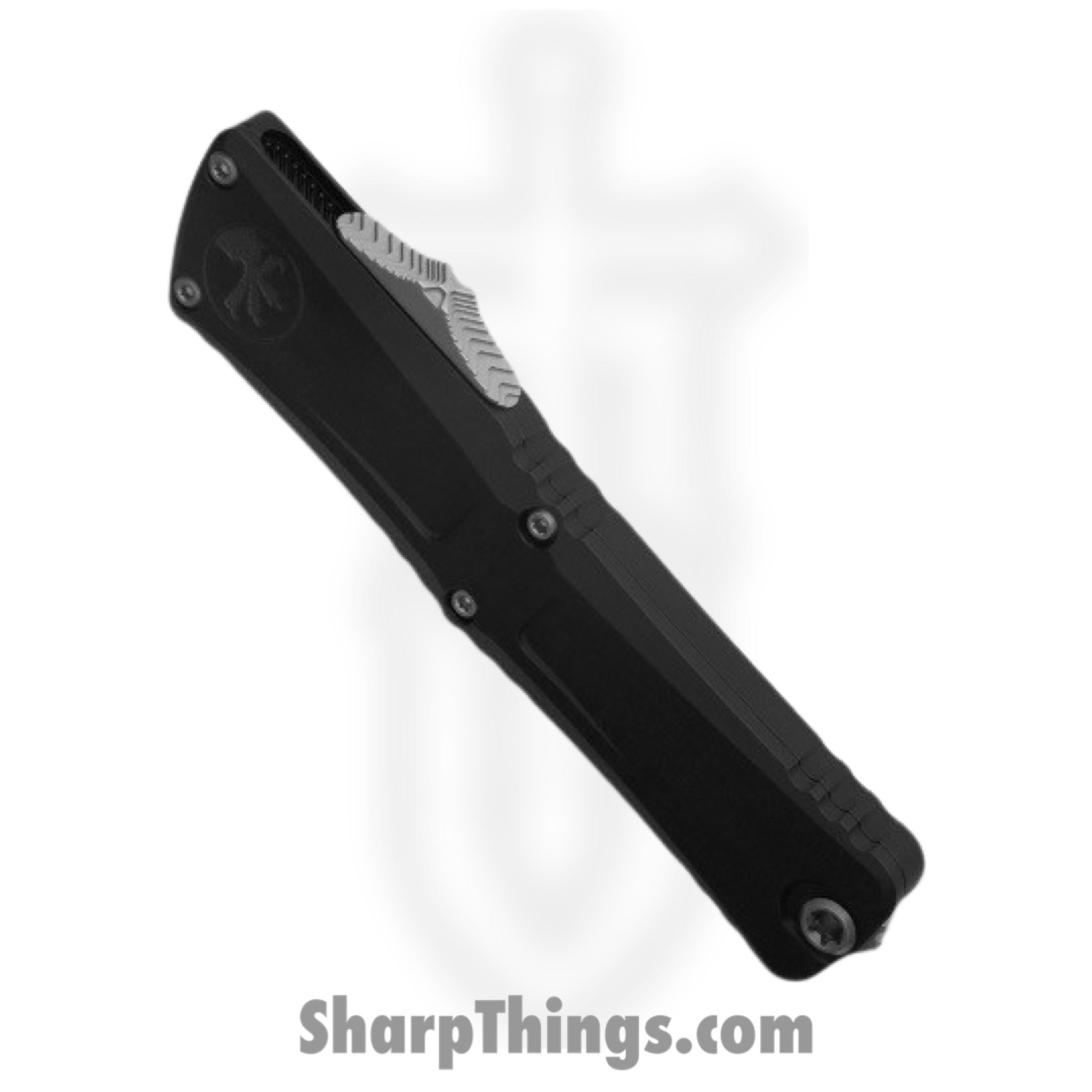 Microtech - 1142-11 - Combat Troodon Gen III P/S - OTF Auto - M390MK Stonewash Dagger - Aluminum - Black - Image 2
