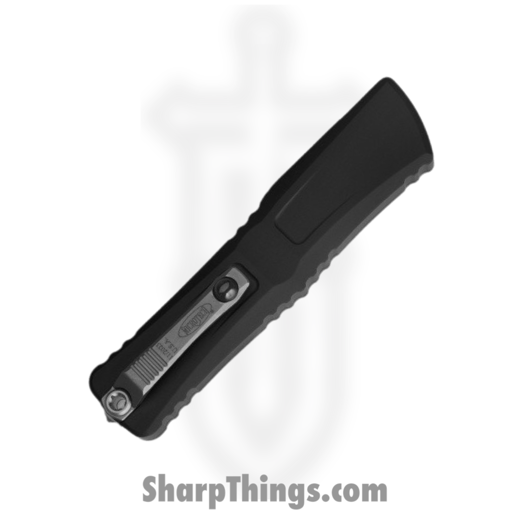 Microtech - 1142-11 - Combat Troodon Gen III P/S - OTF Auto - M390MK Stonewash Dagger - Aluminum - Black - Image 3