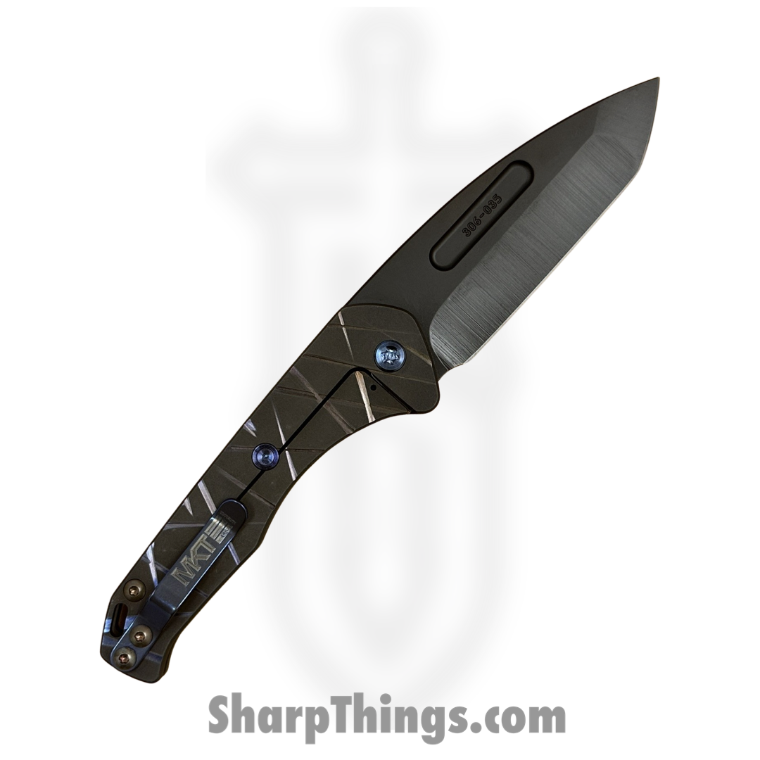 Medford Knife and Tool - MK2084PT-30OV-T2CP-Q4 - Prae Slim - Folding Knife - s45vn DLC Tanto - Titanium - "Laser Tag" - Image 2